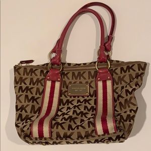 Michael Kors canvas handbag.